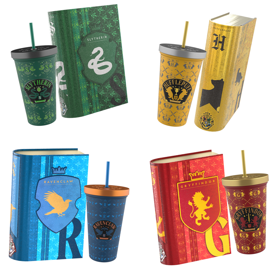 Harry Potter Back to Hogwarts: Collect Your House Combo Book Popcorn Container & Cup Set