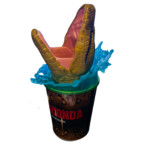 Anaconda Head Popcorn Bucket Tin 130oz