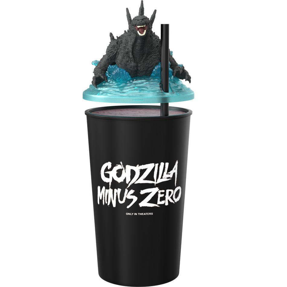 Godzilla Minus Zero Cup w/3D Godzilla Swimming Aqua Lid 32oz