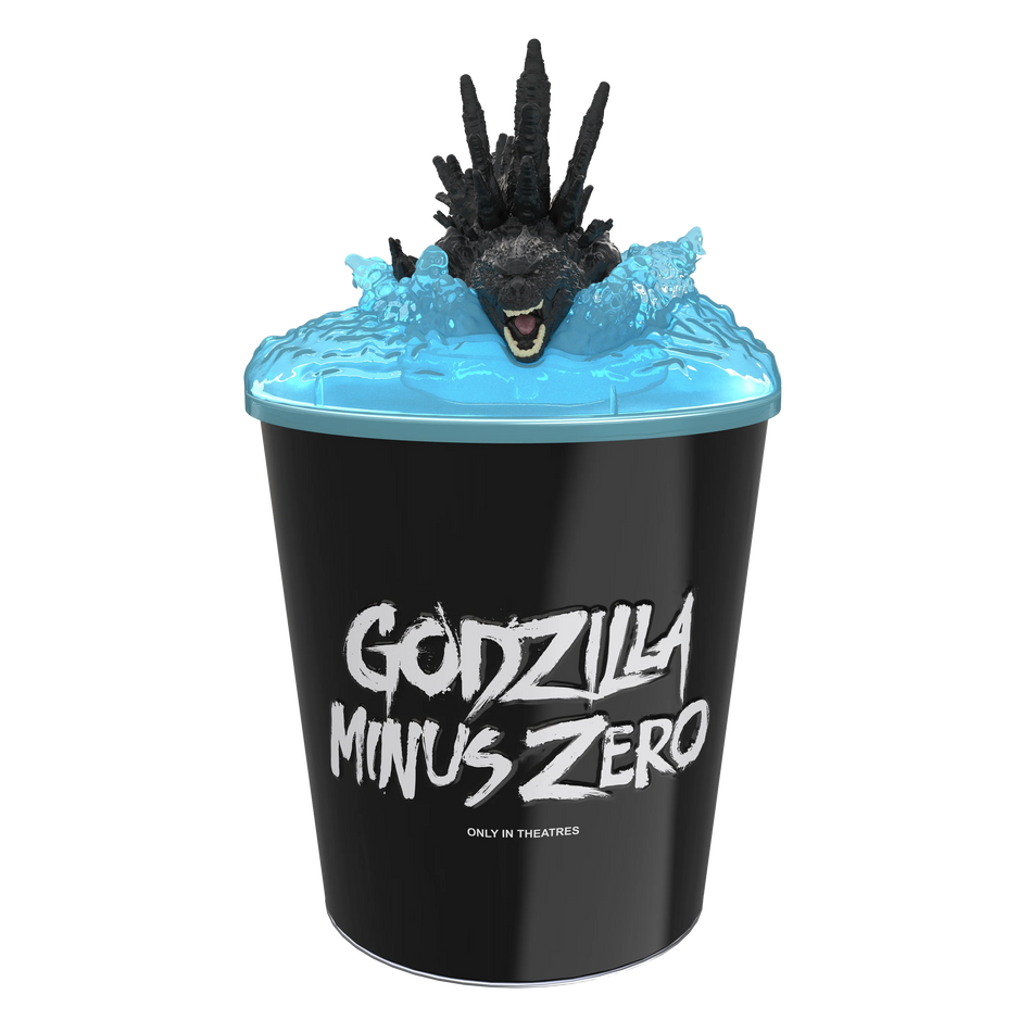 Godzilla Minus Zero Godzilla Swimming Molded Lid Popcorn Bucket Tin 130oz