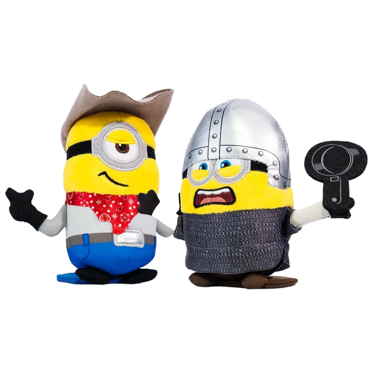 Minions & Monsters Shoulder Buddies Magnetic Plush Pals Barbarian and Cowboy Set